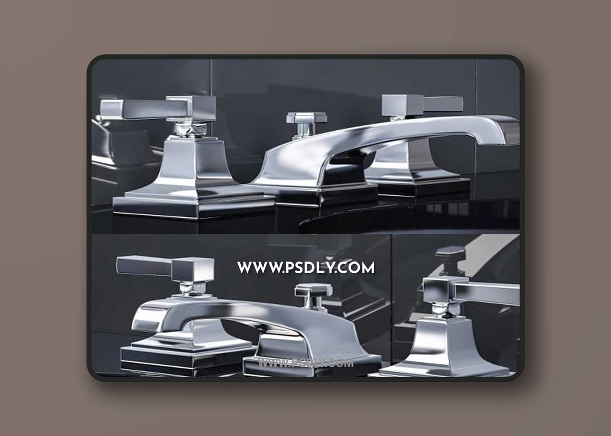 DILLON 8in WIDESPREAD FAUCET 3D Model