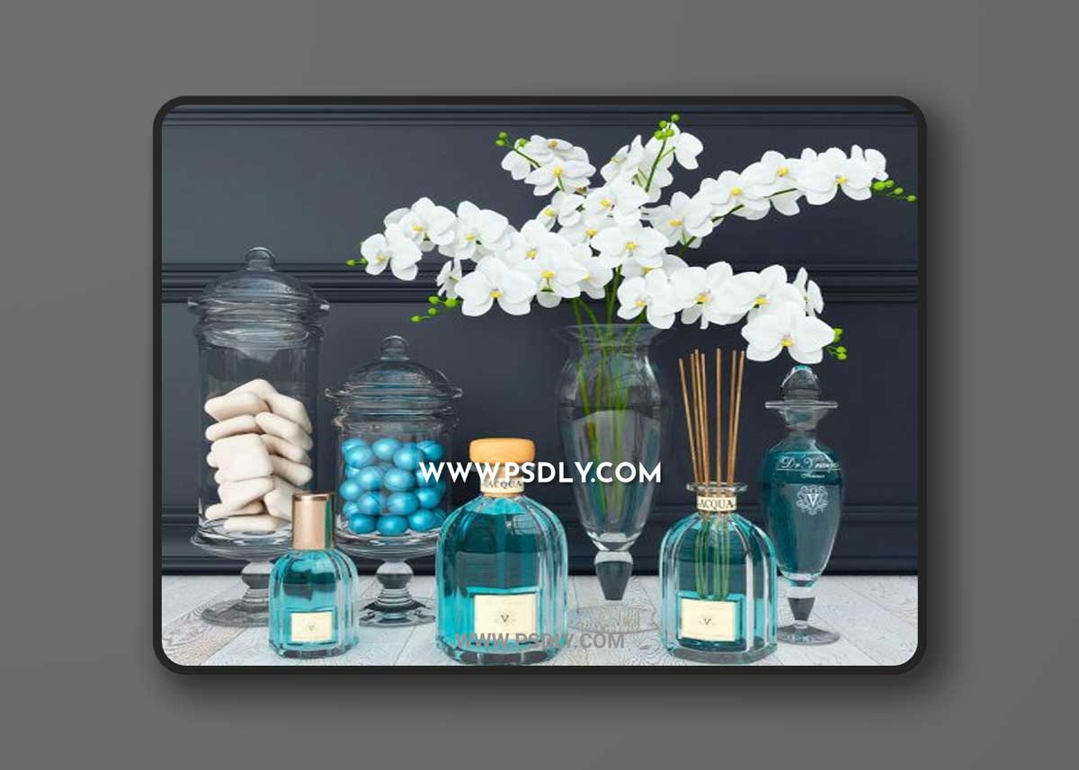 Decorative set for bathroom 4 3D Model