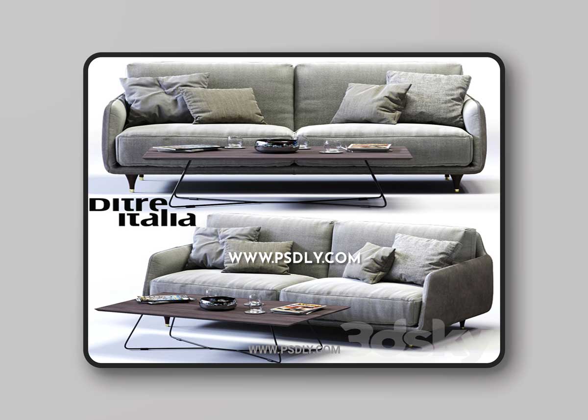 Ditre Italia Elliot 2-er maxi sofa 3D Model