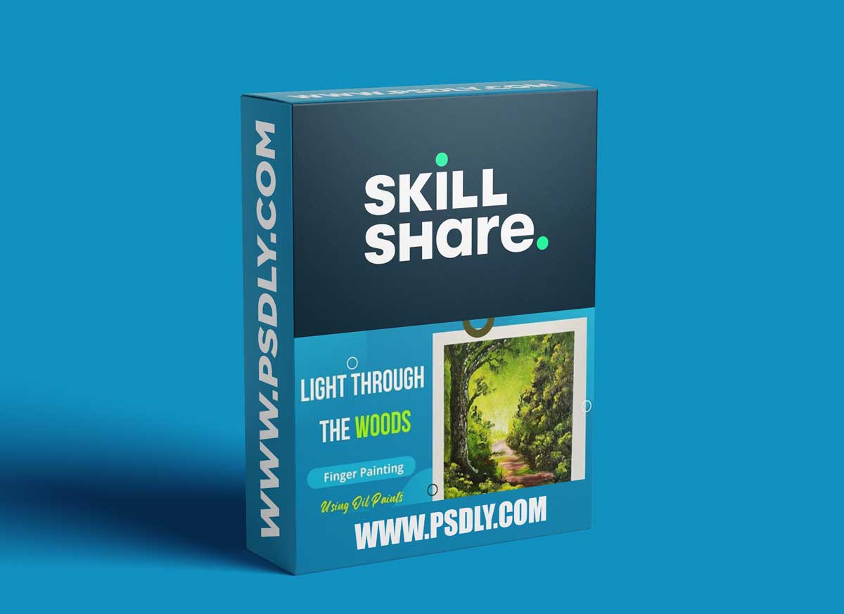 Finger Painting - Light Through the Woods, A Landscape