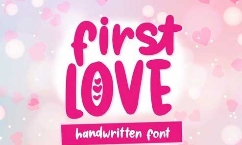First Love - Cute Handwritten Font