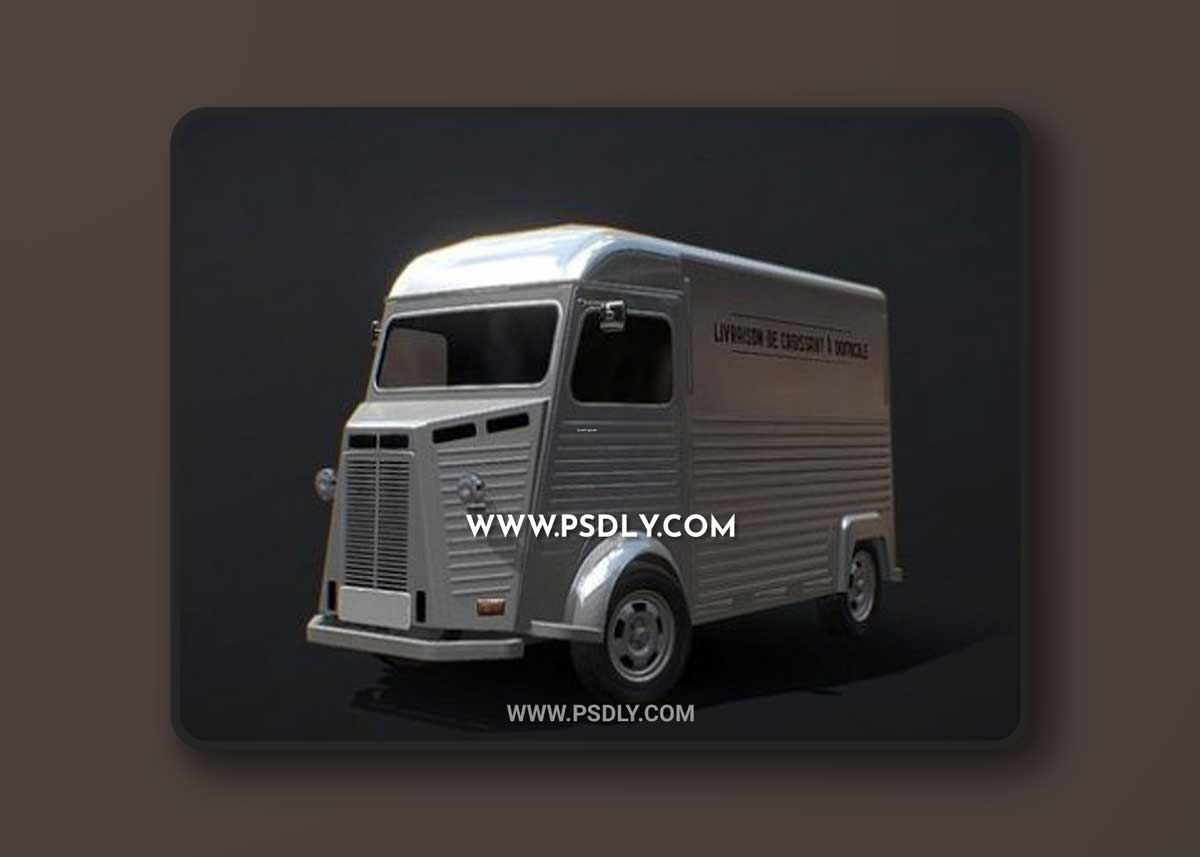 French delivery van 3D Model
