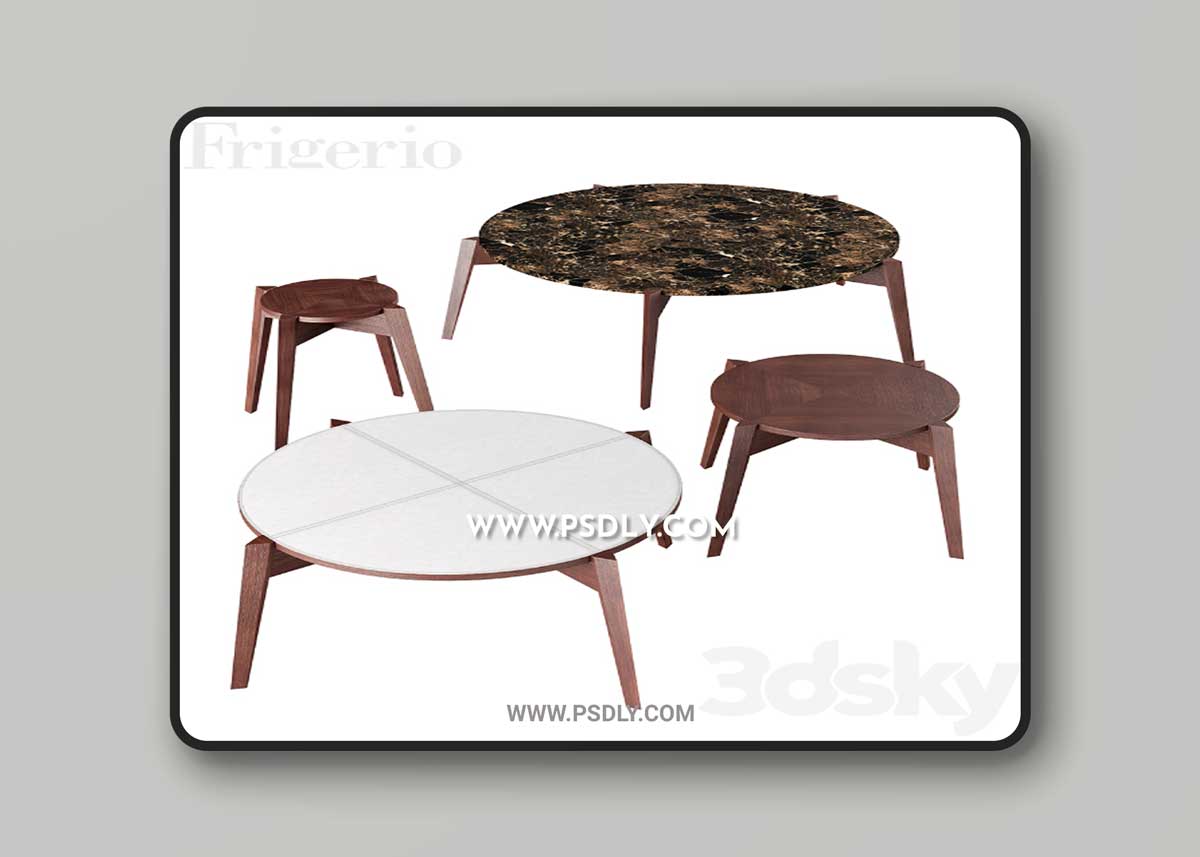 Frigerio salotti cross coffee table 3D Model