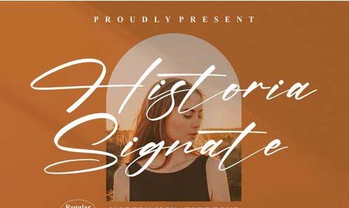 Historia Signature Modern Signature Font