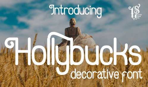 Hollybucks - decorative font