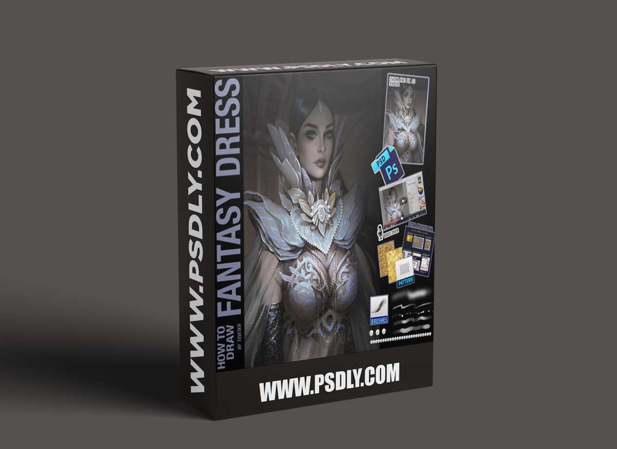 How to draw fantasy dress by Svetlana Tigai (tsvetka)