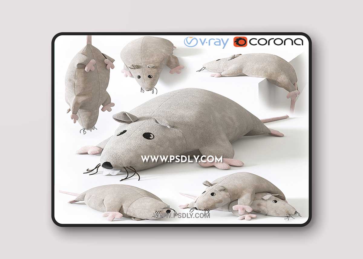 IKEA Soft Toy Rat 3D Model