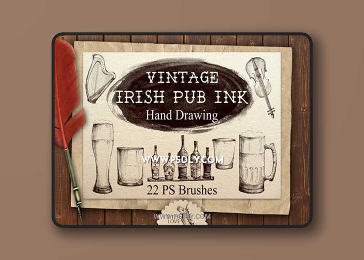 Irish Pub Vintage Ink PS Brushes