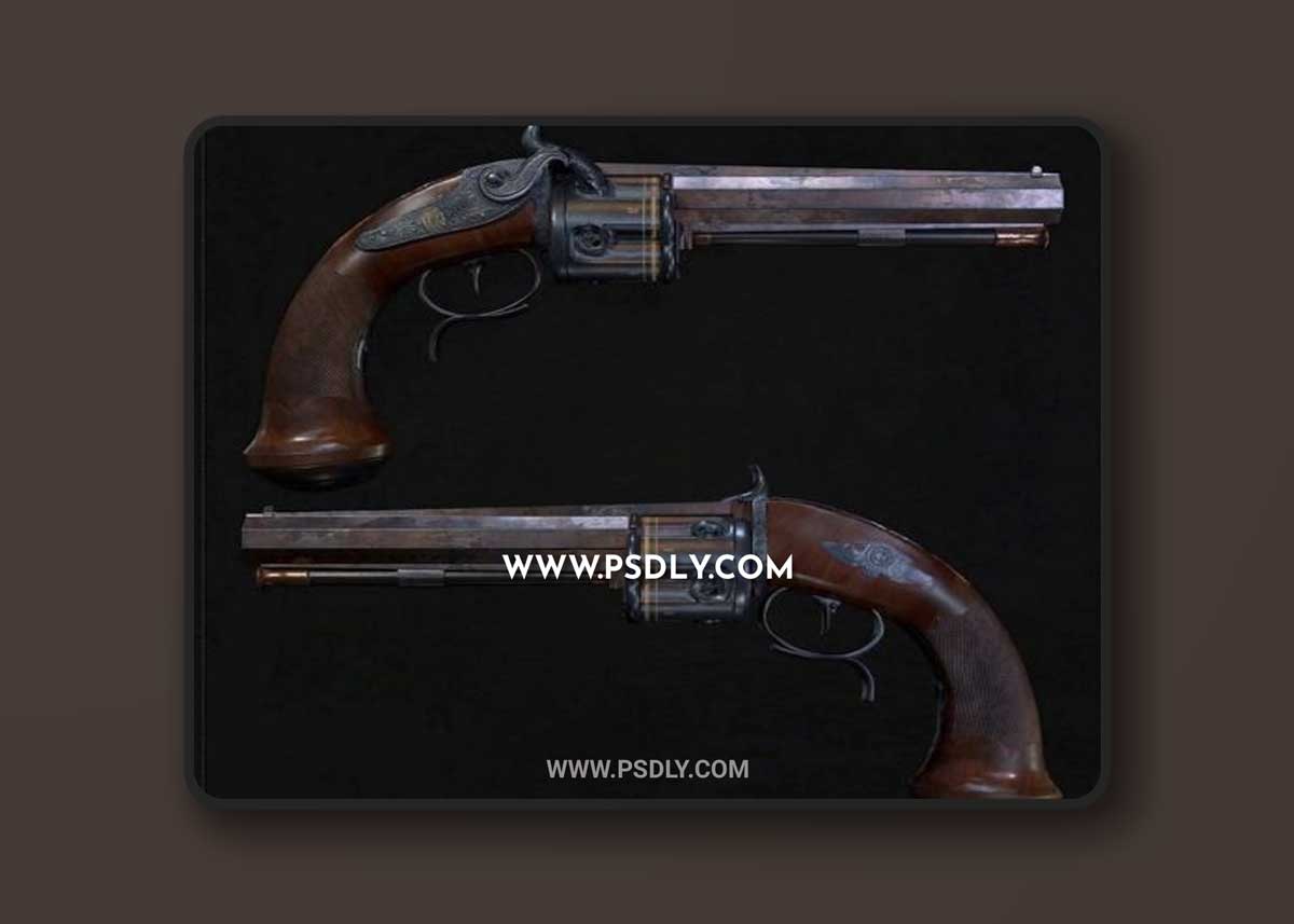 Italian Collier Revolver 3D Model