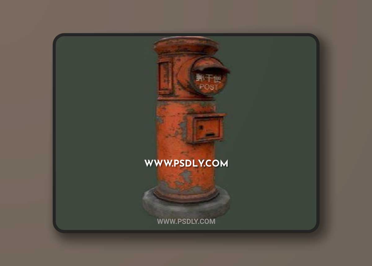 Japanese Post Box 3D Model