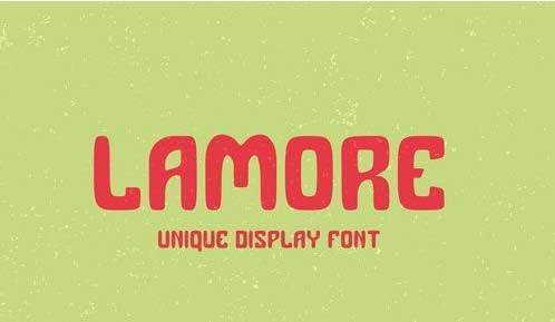 Lamore - Unique Display Font