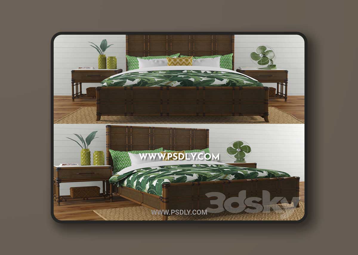 Lexington "Coco bay panel bed" 3D Model