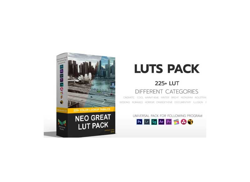 NEO GREAT LUTS – 225+ LUTS – Motion Array