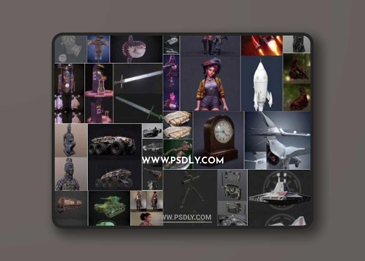 PBR Game 3D-Models Bundle February 2022