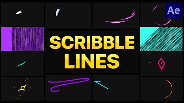 Videohive Scribble Lines | After Effects 35993868