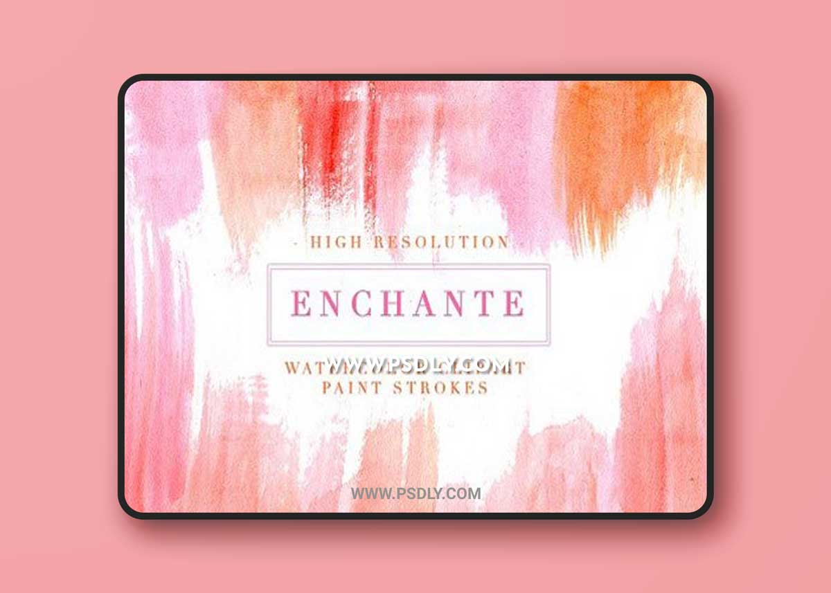 Pink Paint Strokes Clipart Borders