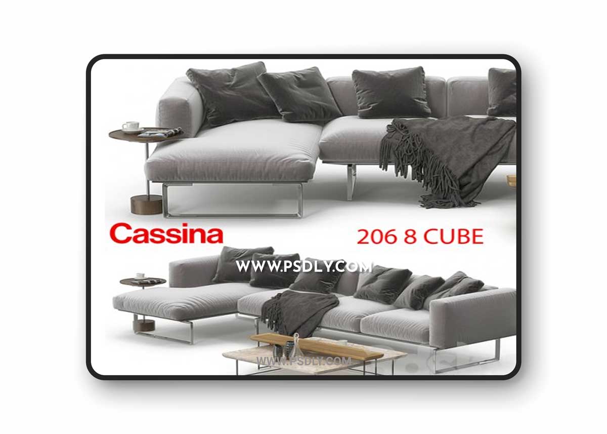 Poliform Mad Sofa Chair Set 3D Model