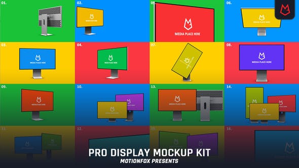 Videohive Pro Display Mockup Kit - Brand New Device 23993423
