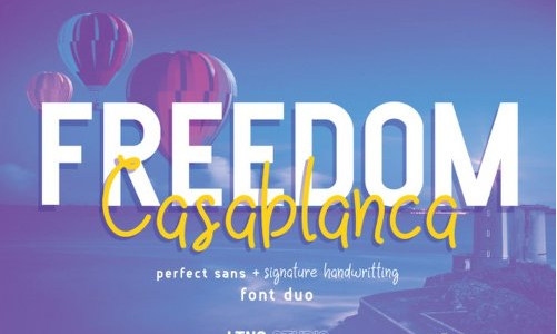 Freedom Casablanca Font Family - 4 Fonts