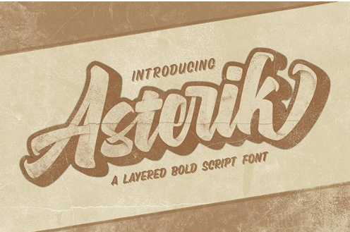 ASTERIK || Layered Bold Script