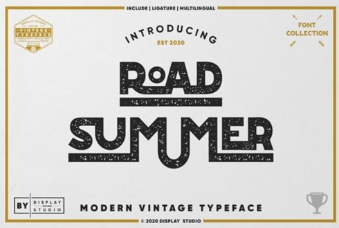 Road Summer Font