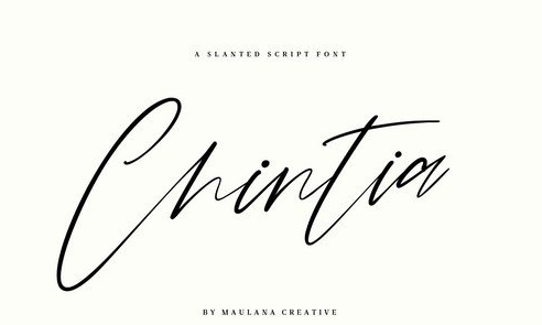 Chintia Slanted Script Brush Handmade Beauty Font