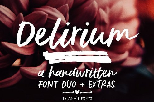 Delirium | A Brush Font Duo Font
