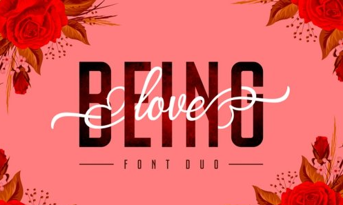 Being Love Duo Font Family - 2 Fonts