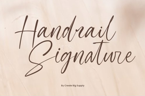Handrail Signature Font