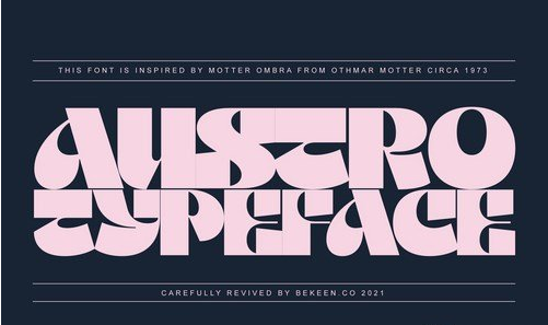 Austro Typeface Modern Vintage Display Font