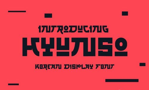 Hyunso Korean style display font