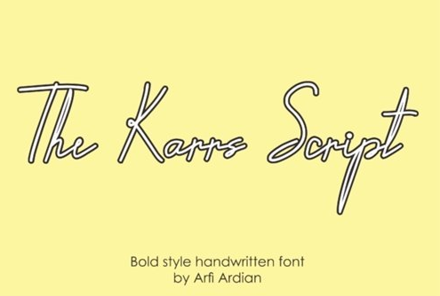 The Karrs Script Fontv