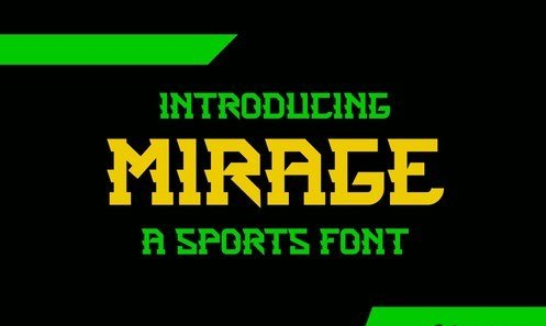 Mirage sports Display Font