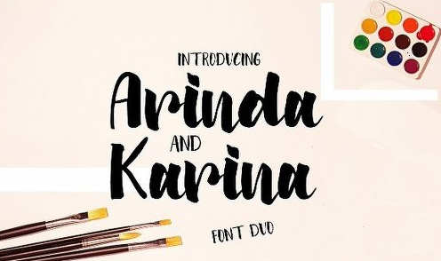 Arinda & Karina Duo Font Family - 2 Fonts