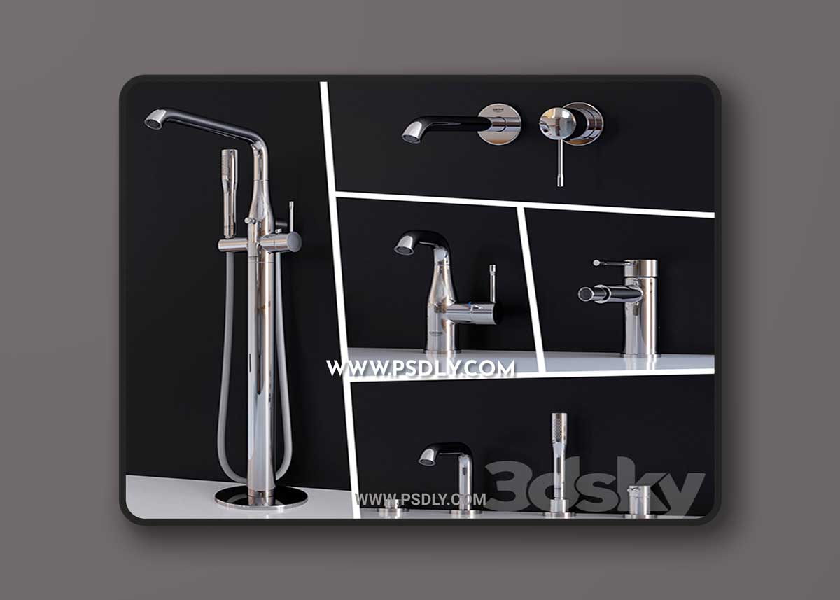 Set mixer Grohe Essence New (Part 2) 3D Model