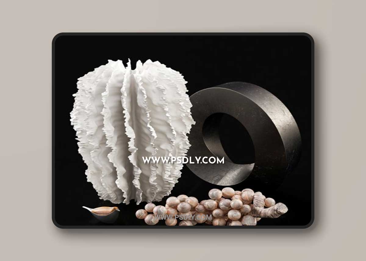 Set of decor and sculptures 3D Model