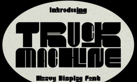 Truck Machine - Heavy Display Font