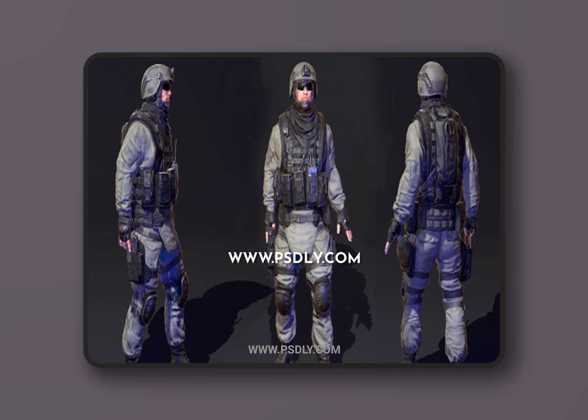 Unreal Engine – Modern Soldier Camo Pack 3D Model