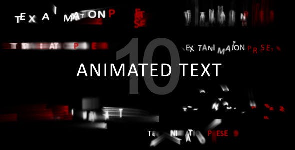 Videohive Animated text - separate letters animation 3898839
