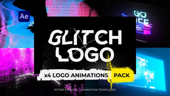Videohive Glitch Logos Intro Pack 36260957