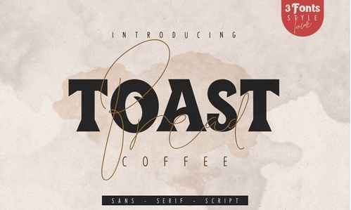 Toast Bread Coffee Typeface 3996912