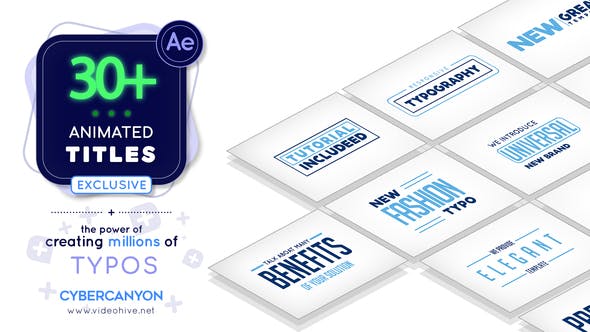 Videohive Minimal Animated Titles Pack After Effects 36097736