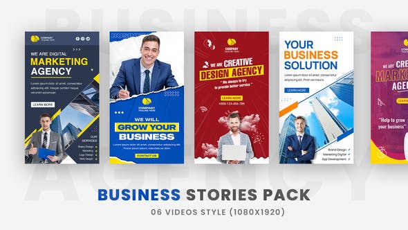 Videohive Corporate Business Company Promo Stories Pack 36158098