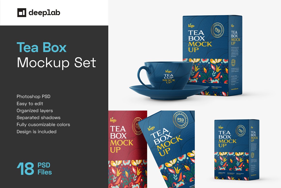 CreativeMarket - Cookies Box Packaging Mockup Set 6985417