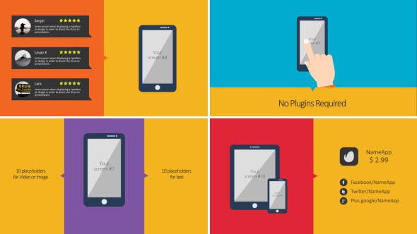 Videohive Colorful Flat App Promo 9667089