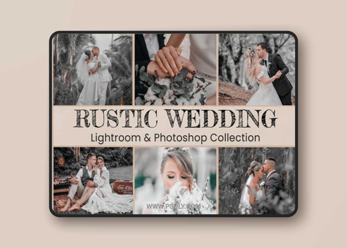 10 Rustic Wedding Photo Edit Collection