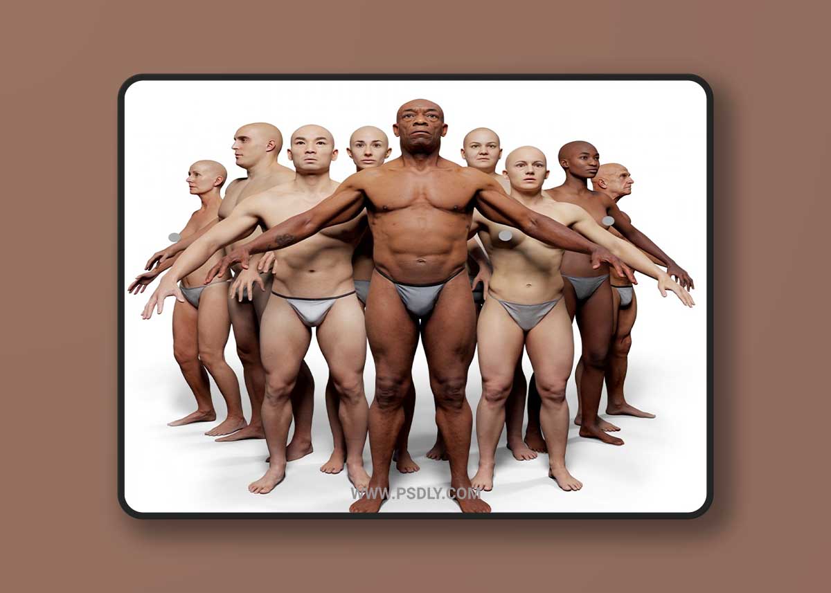 3D Scan Store – 10 x Animation Ready Body Scan Pack