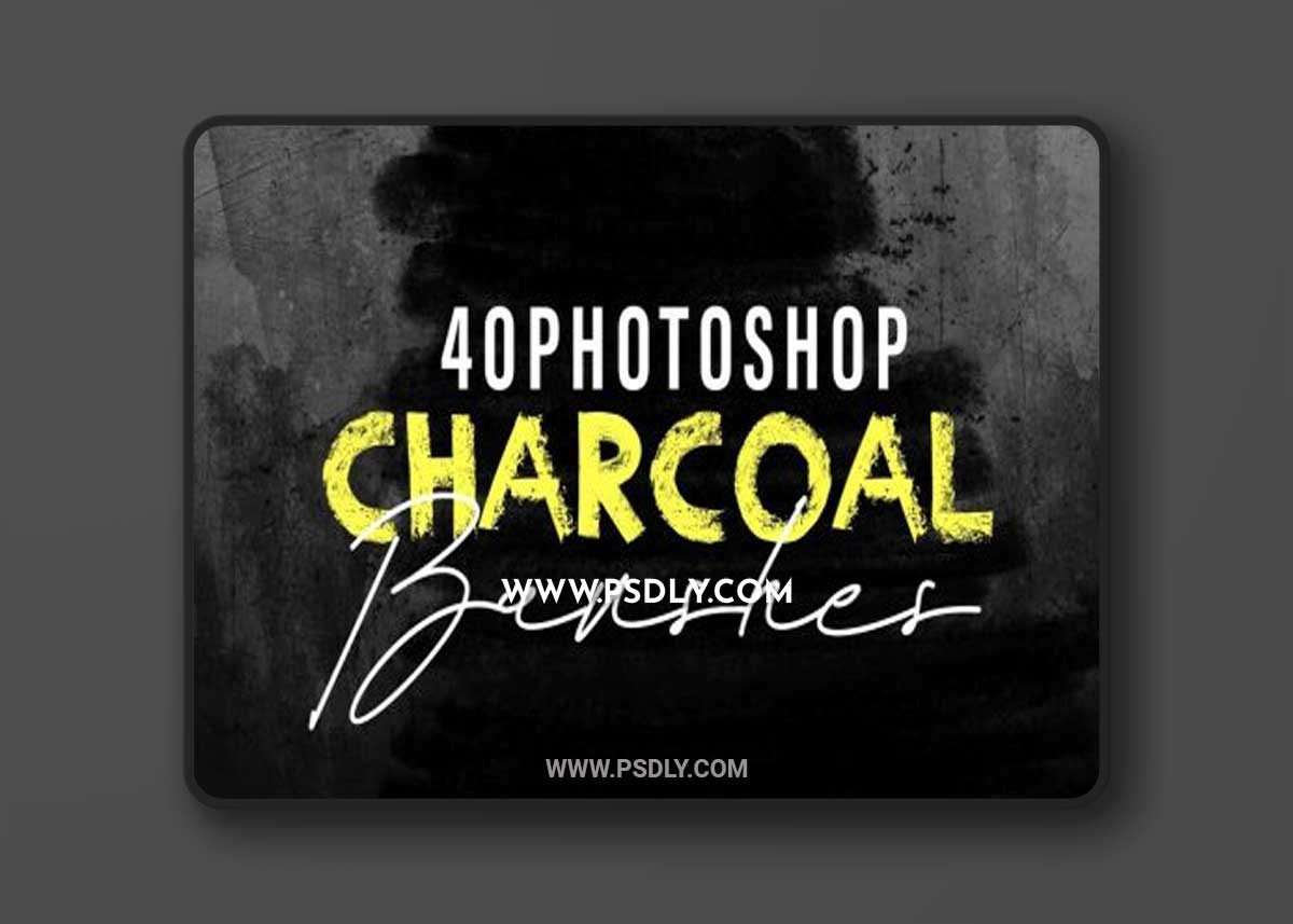 40 Charcoal Photoshop Brushes
