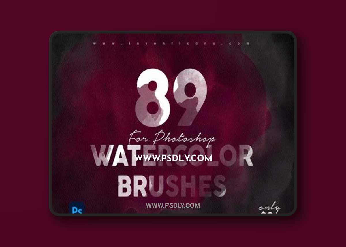 89 Watercolour photoshop Brushes