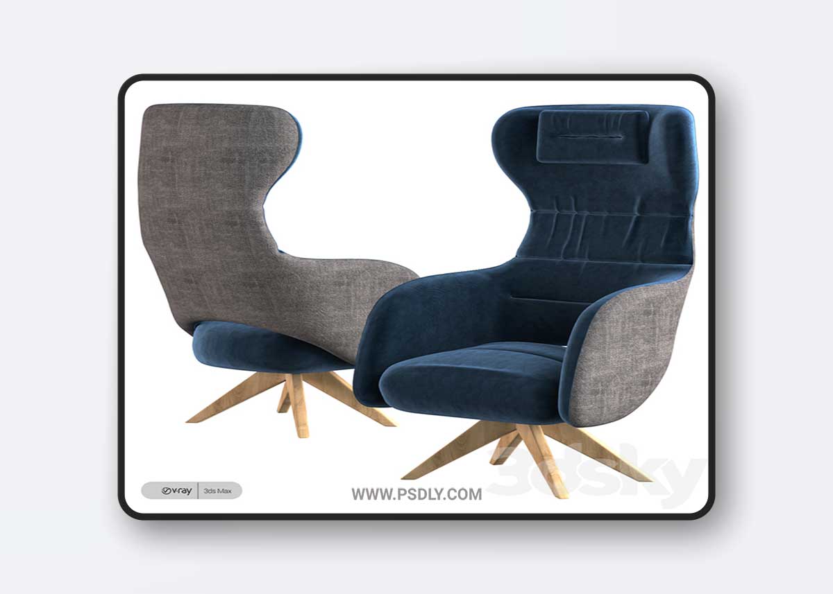 Armchair Sinetica Captain Heaven 3D Model